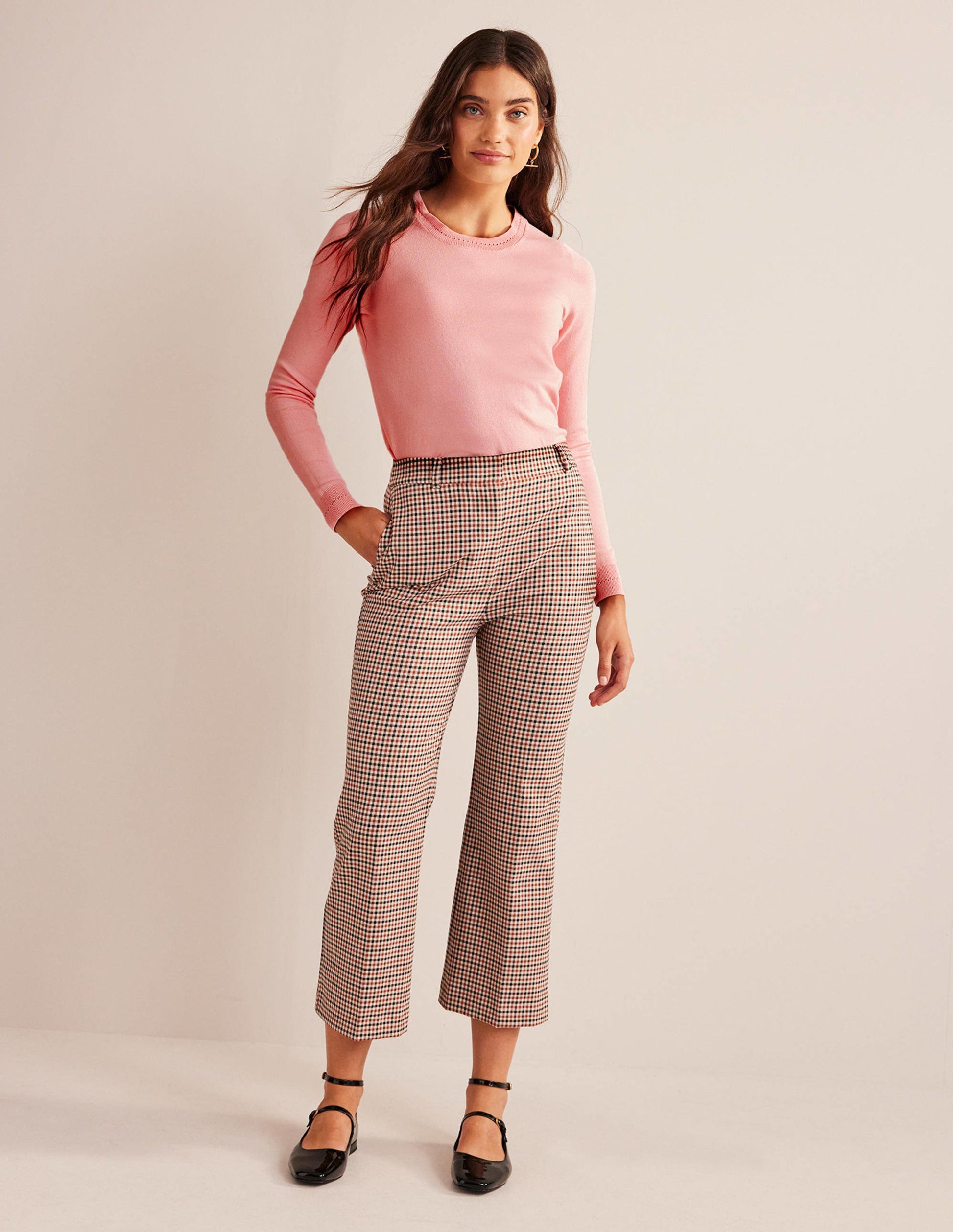 Catriona Cotton Crew Jumper-Peachskin-4