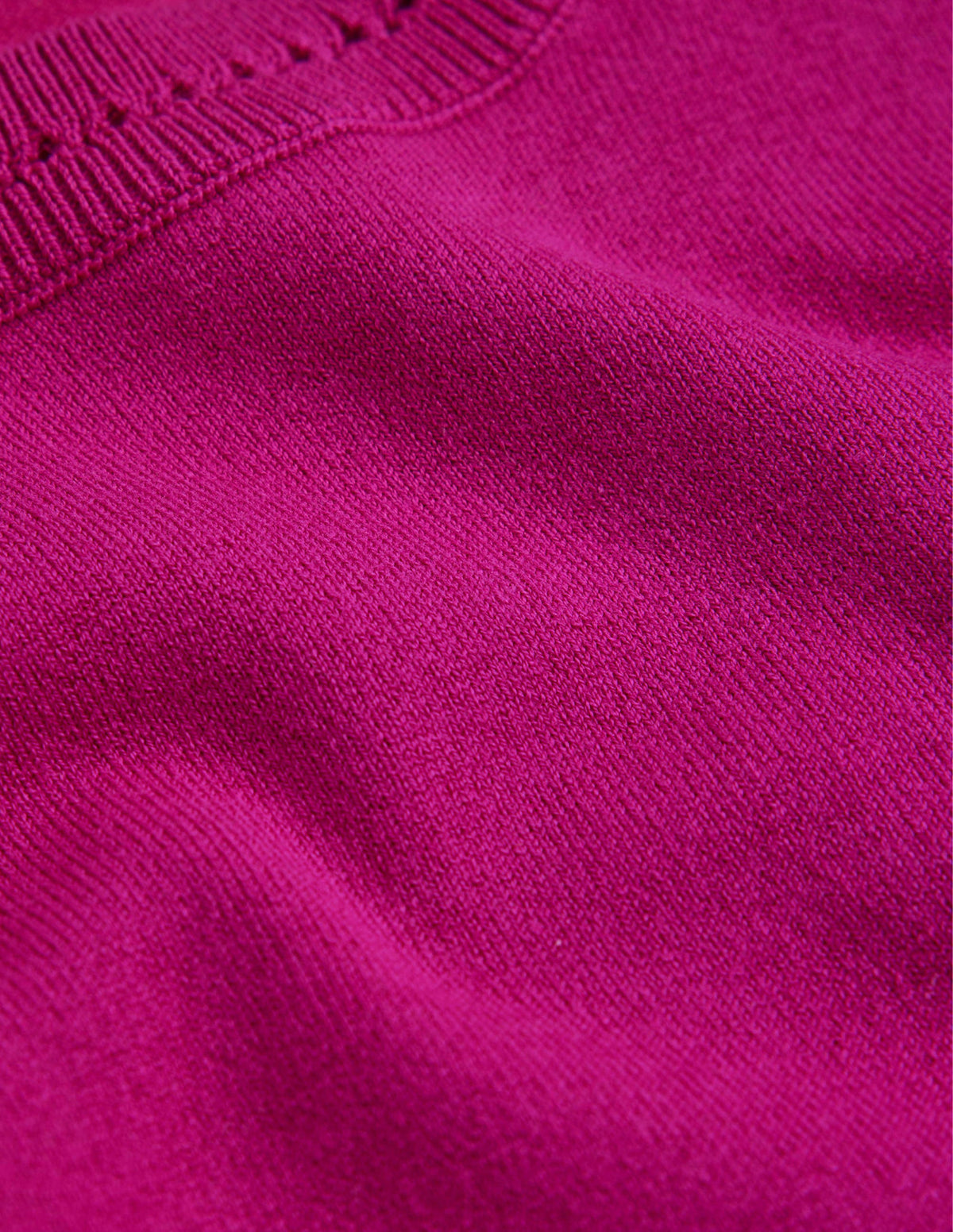 Catriona Cotton Crew Jumper-Festival Fuchsia - Image 7