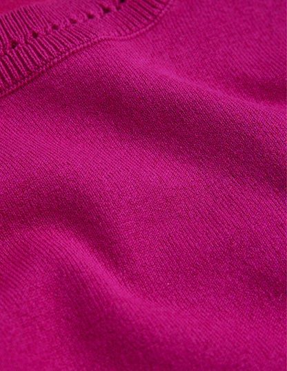 Catriona Cotton Crew Jumper-Festival Fuchsia-7