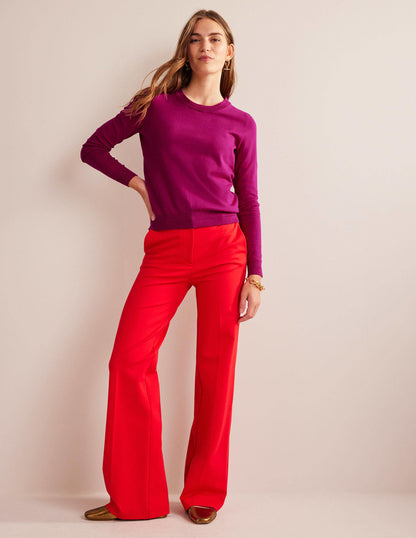 Catriona Cotton Crew Jumper-Festival Fuchsia-4