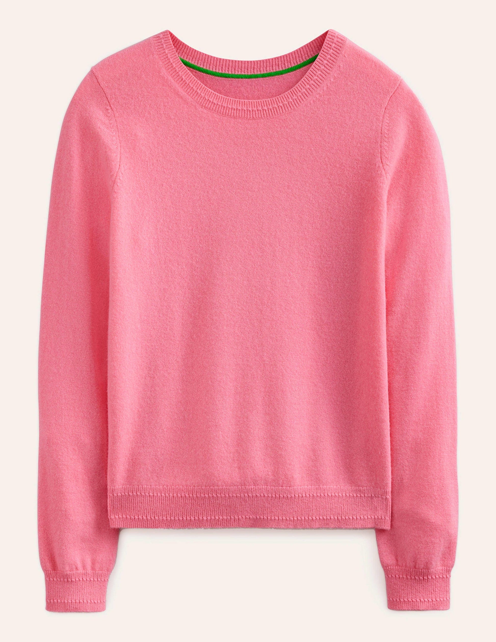 Eva Cashmere Crew Neck Jumper-Azalea Pink-6