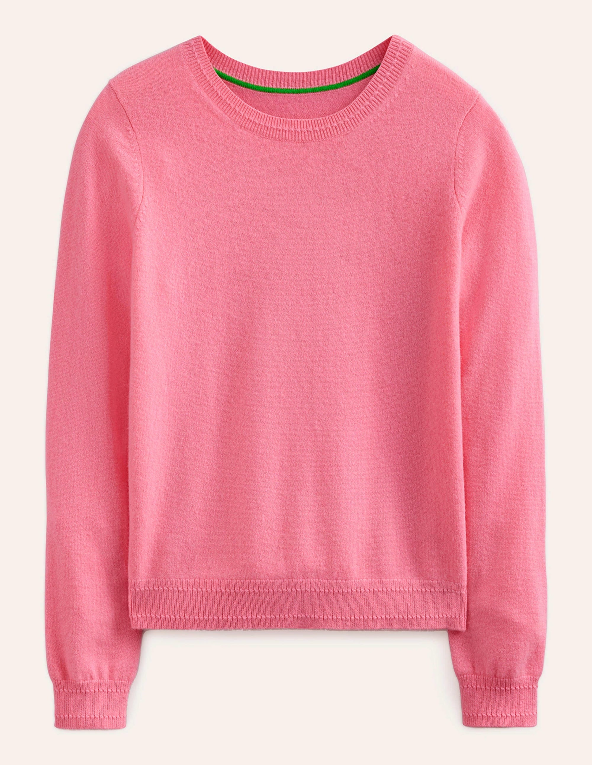 Eva Cashmere Crew Neck Jumper-Azalea Pink - Image 6