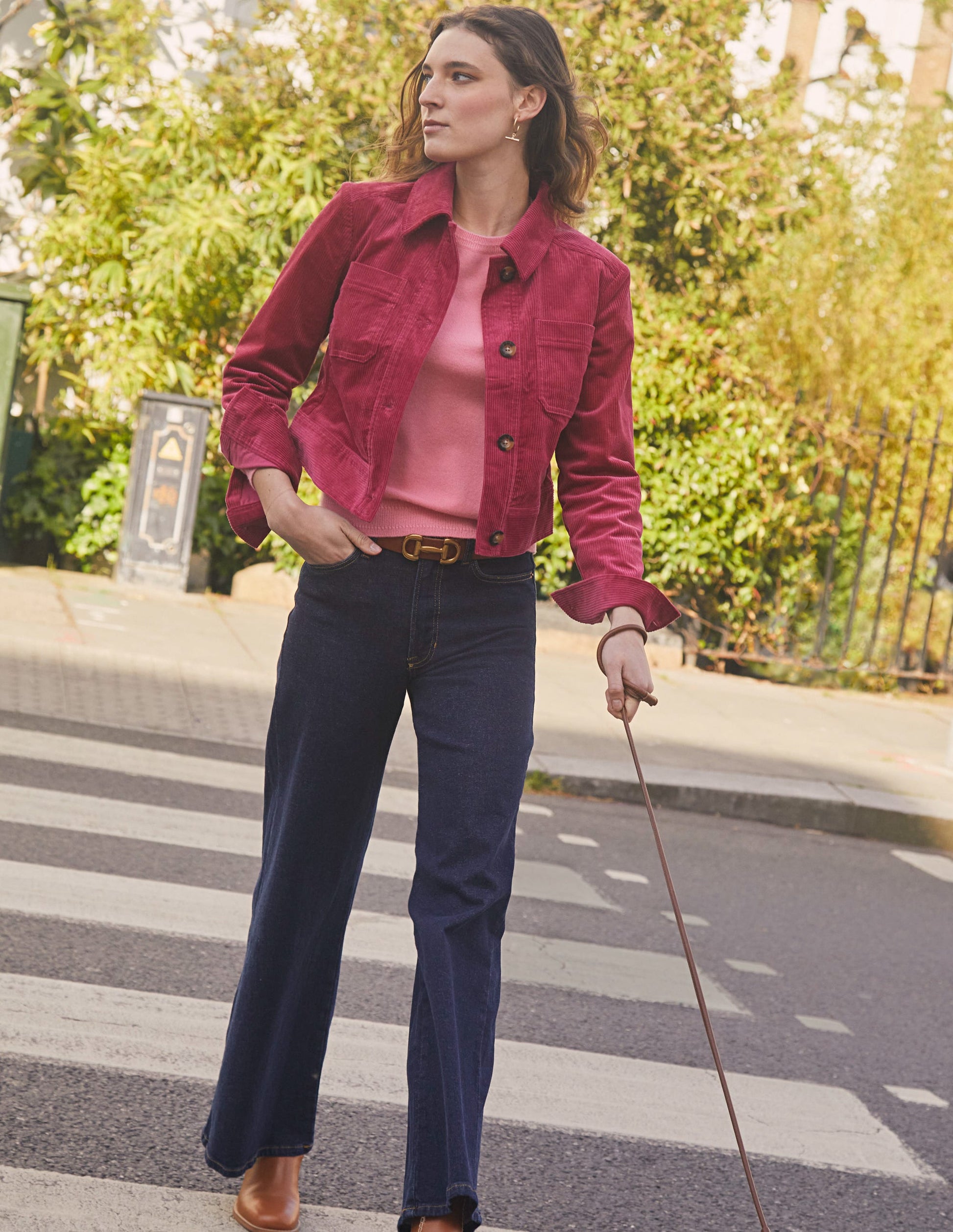 Eva Cashmere Crew Neck Jumper-Azalea Pink-5