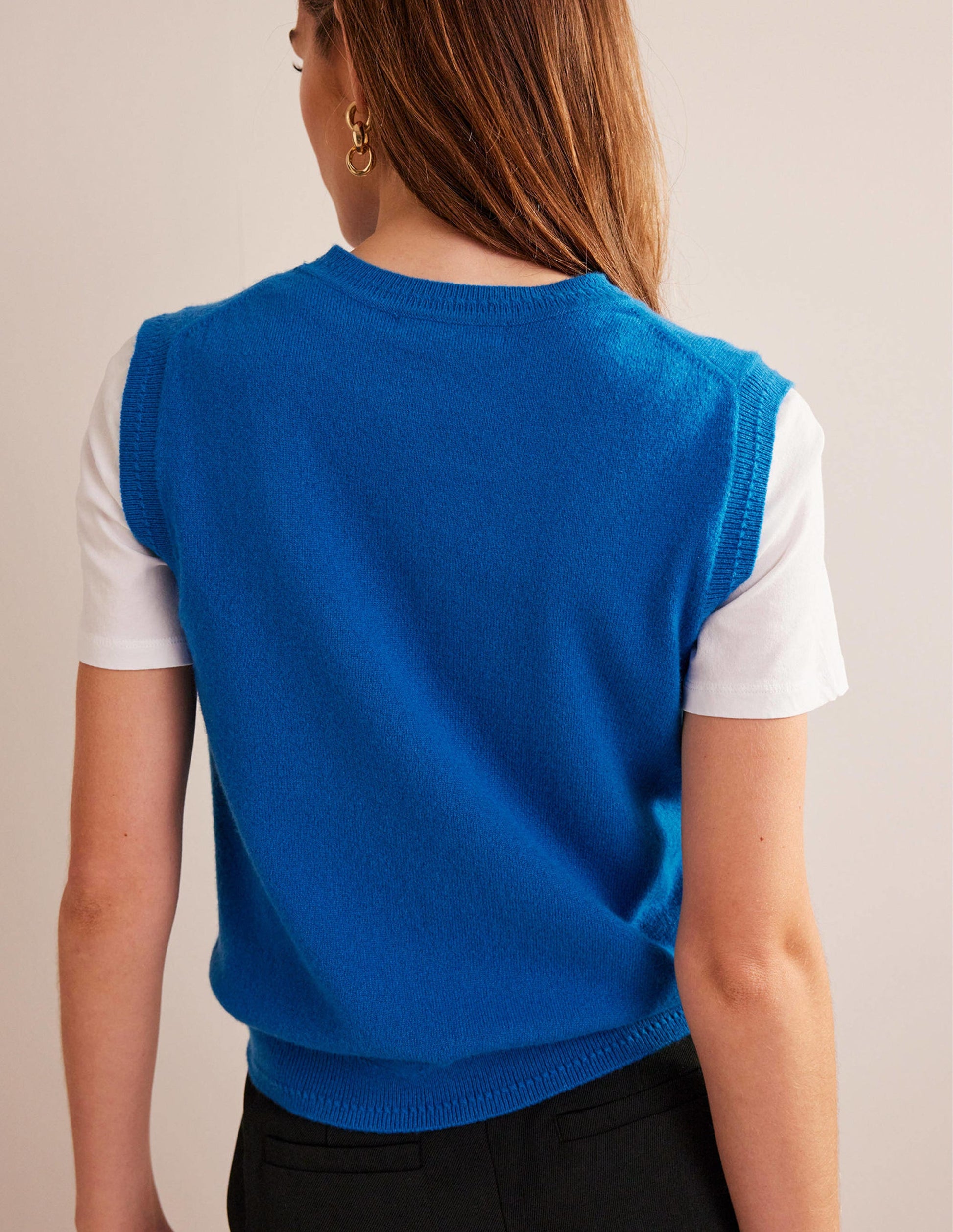 Eva Cashmere Tank-Cyan-3