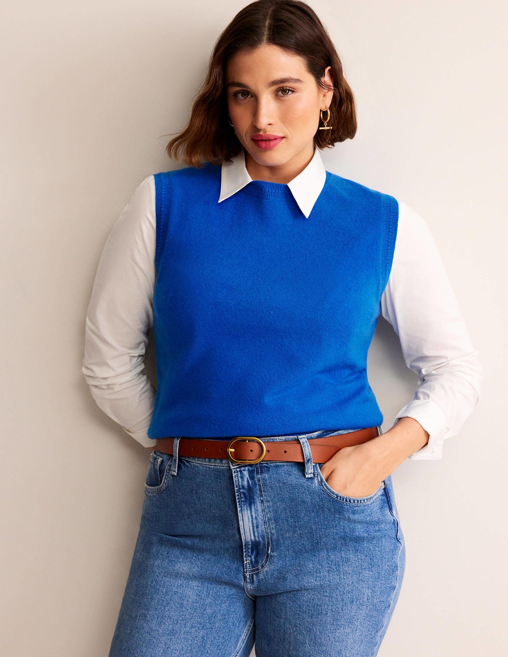 Eva Cashmere Tank-Cyan-4