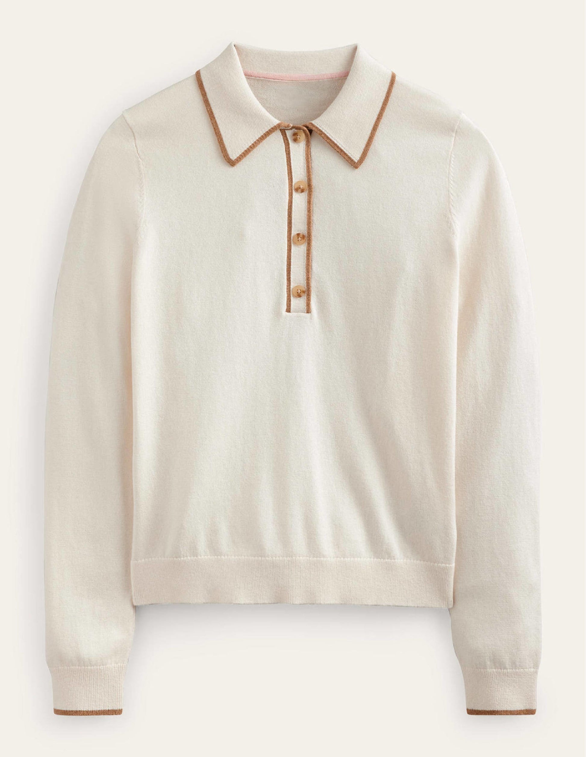 Estelle Henley Jumper-Warm Ivory-5