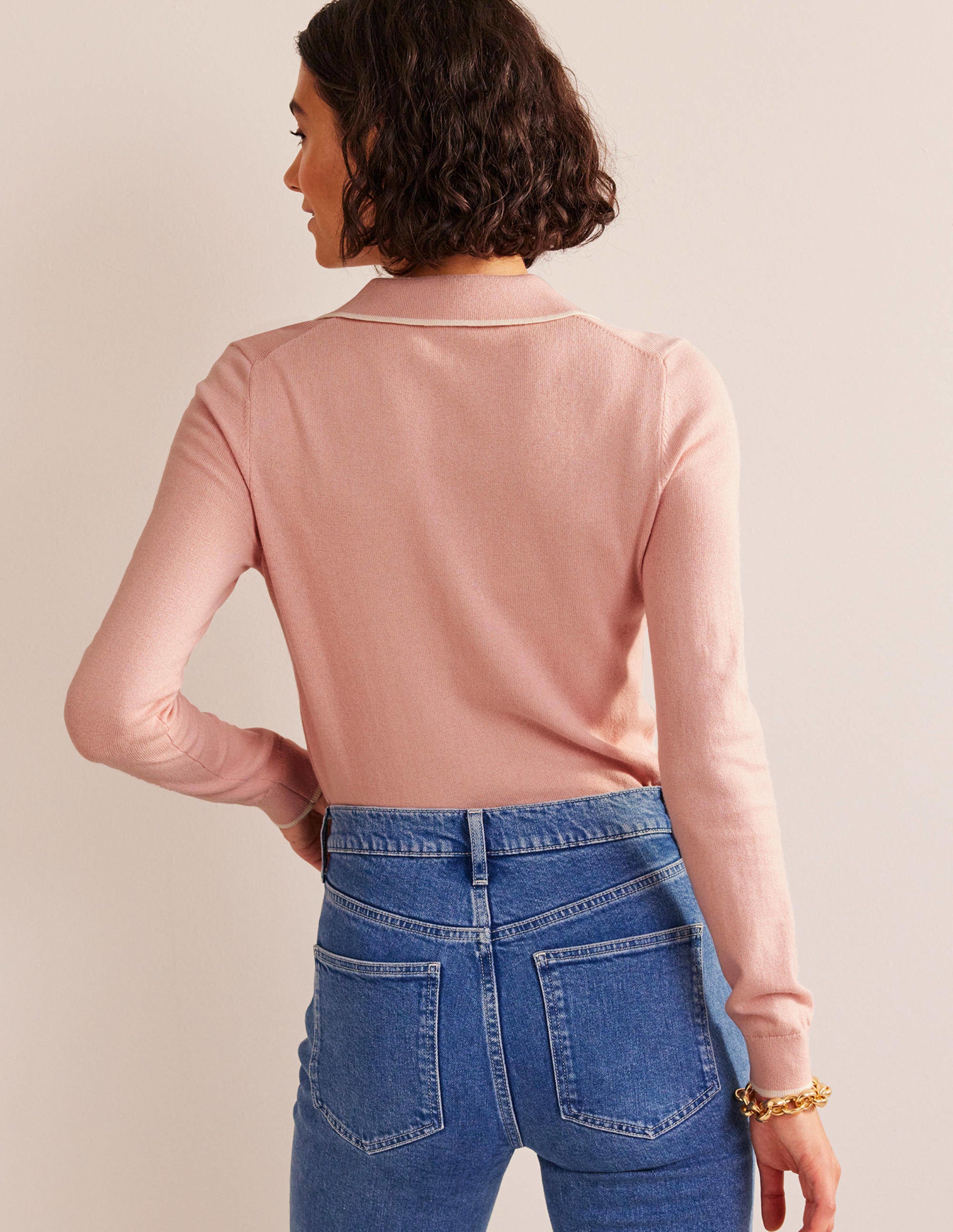 Estelle Henley Jumper-Peachskin - Image 3