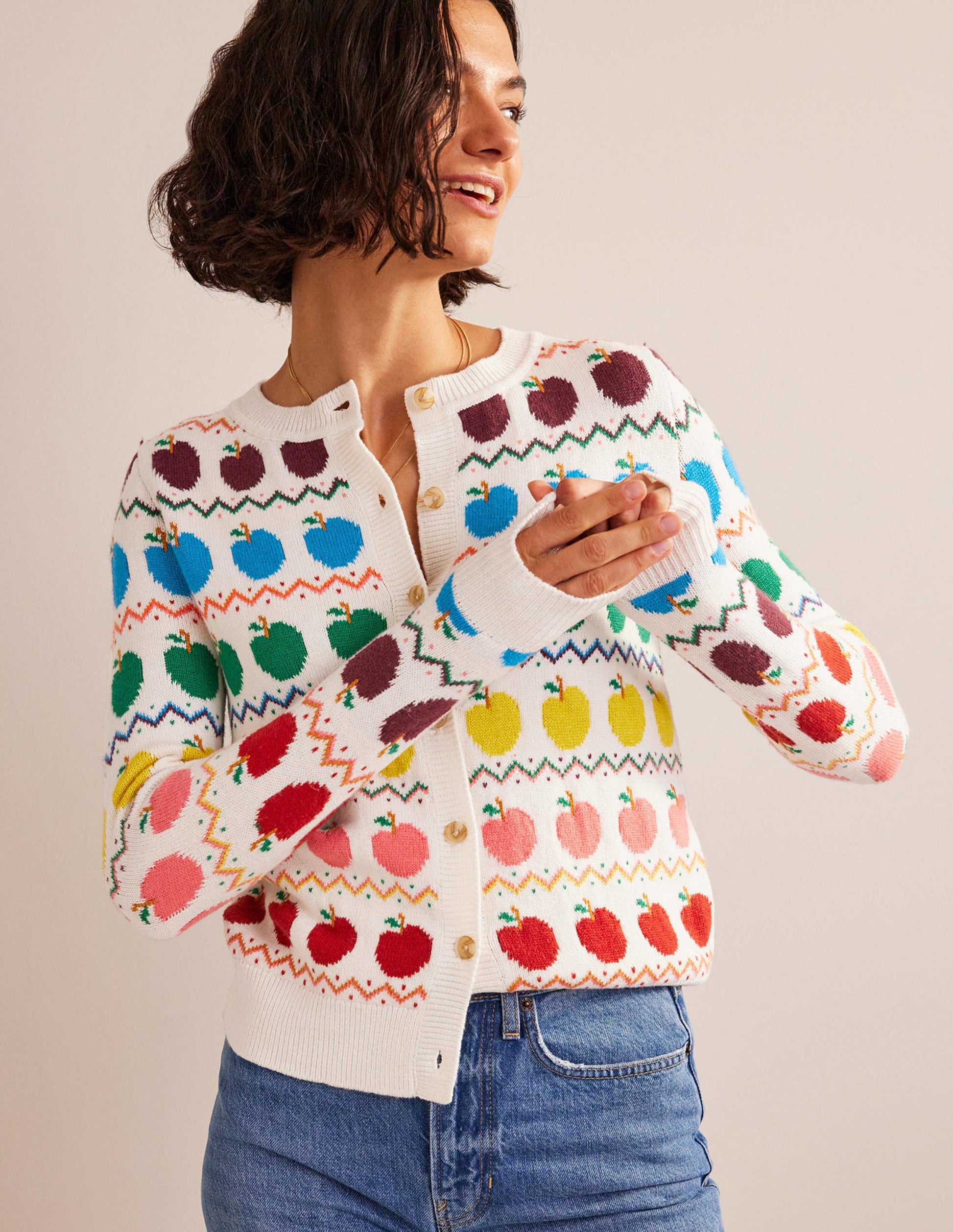 Edie Fair Isle Cardigan-Apple Fair Isle-1