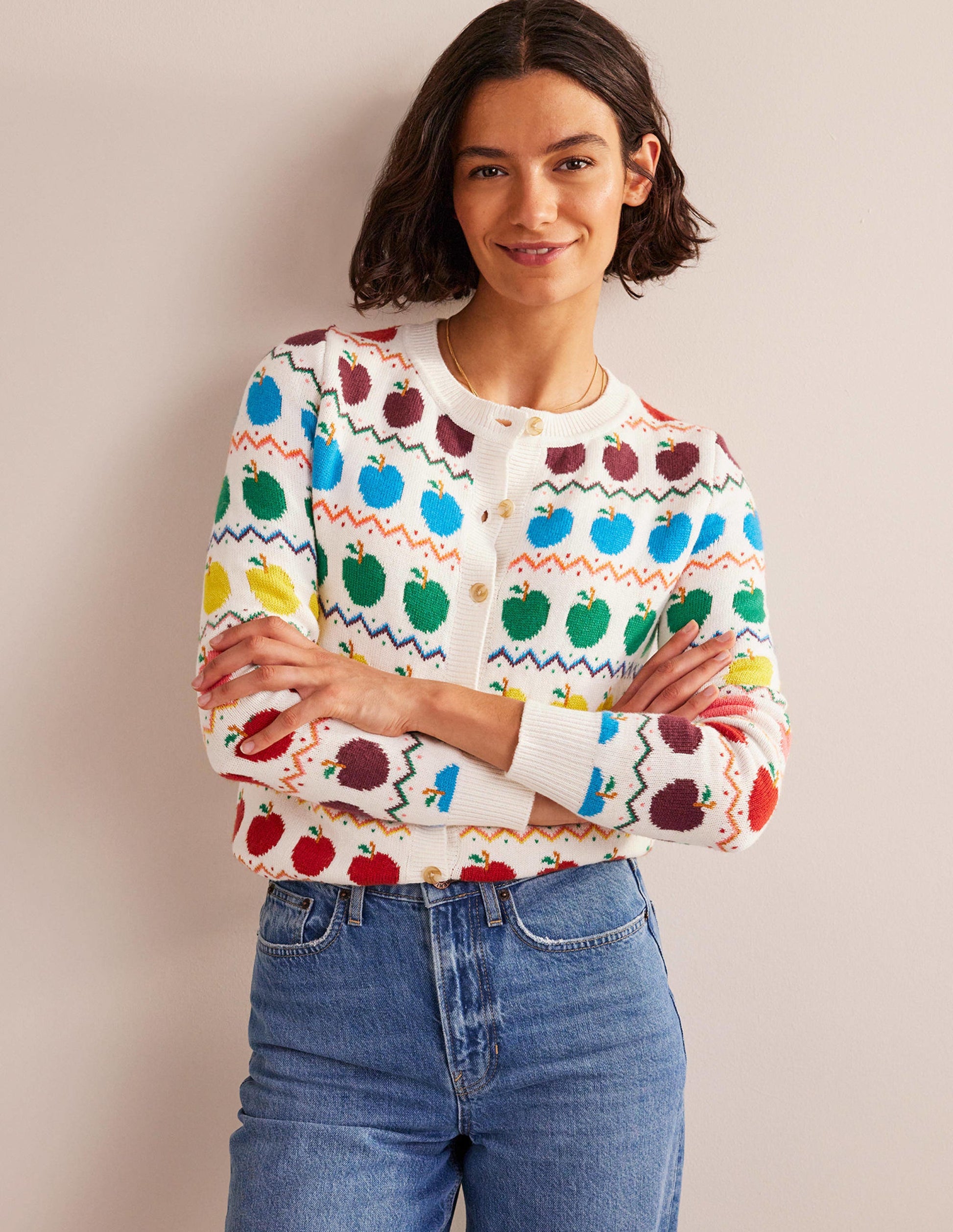 Edie Fair Isle Cardigan-Apple Fair Isle-4