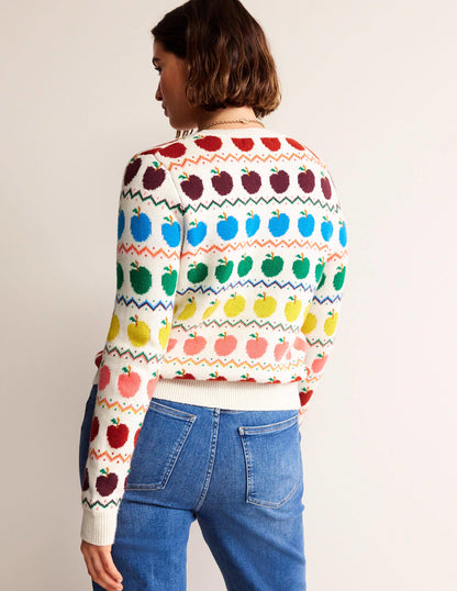 Edie Fair Isle Cardigan-Apple Fair Isle-6