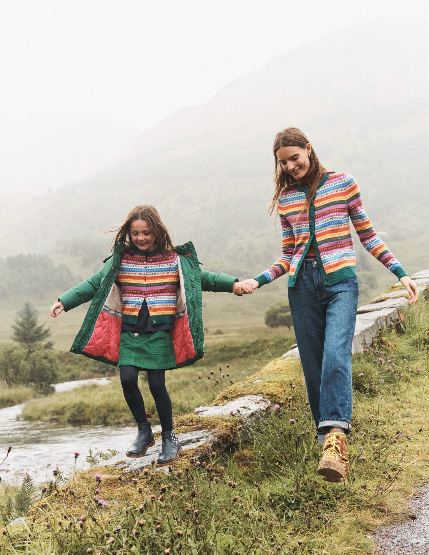 Edie Fair Isle Cardigan-Rainbow Fair Isle