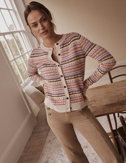 Edie Fair Isle Cardigan-Chalky Pink Fair Isle-6