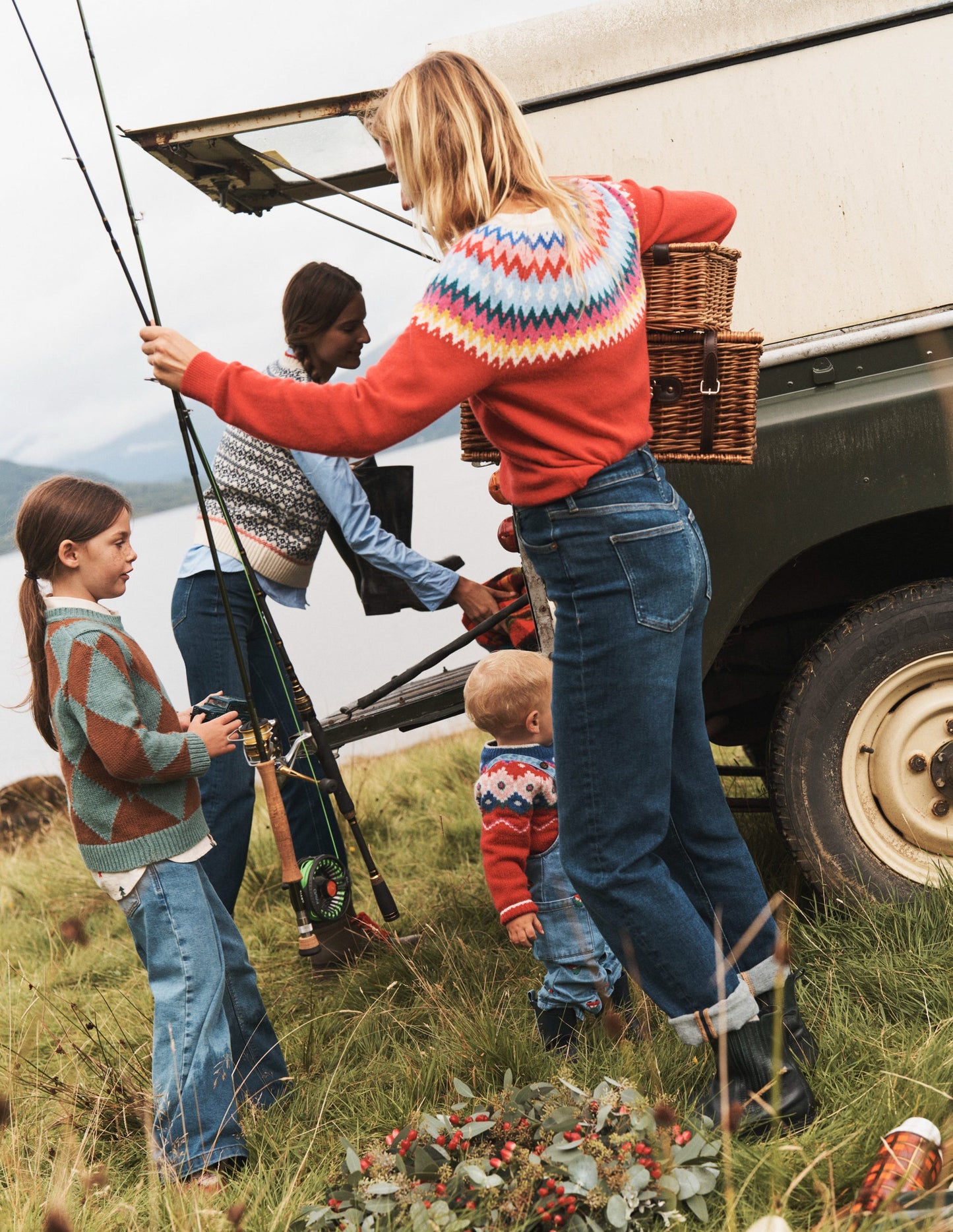 Edie Fair Isle Jumper-Poppy Red
