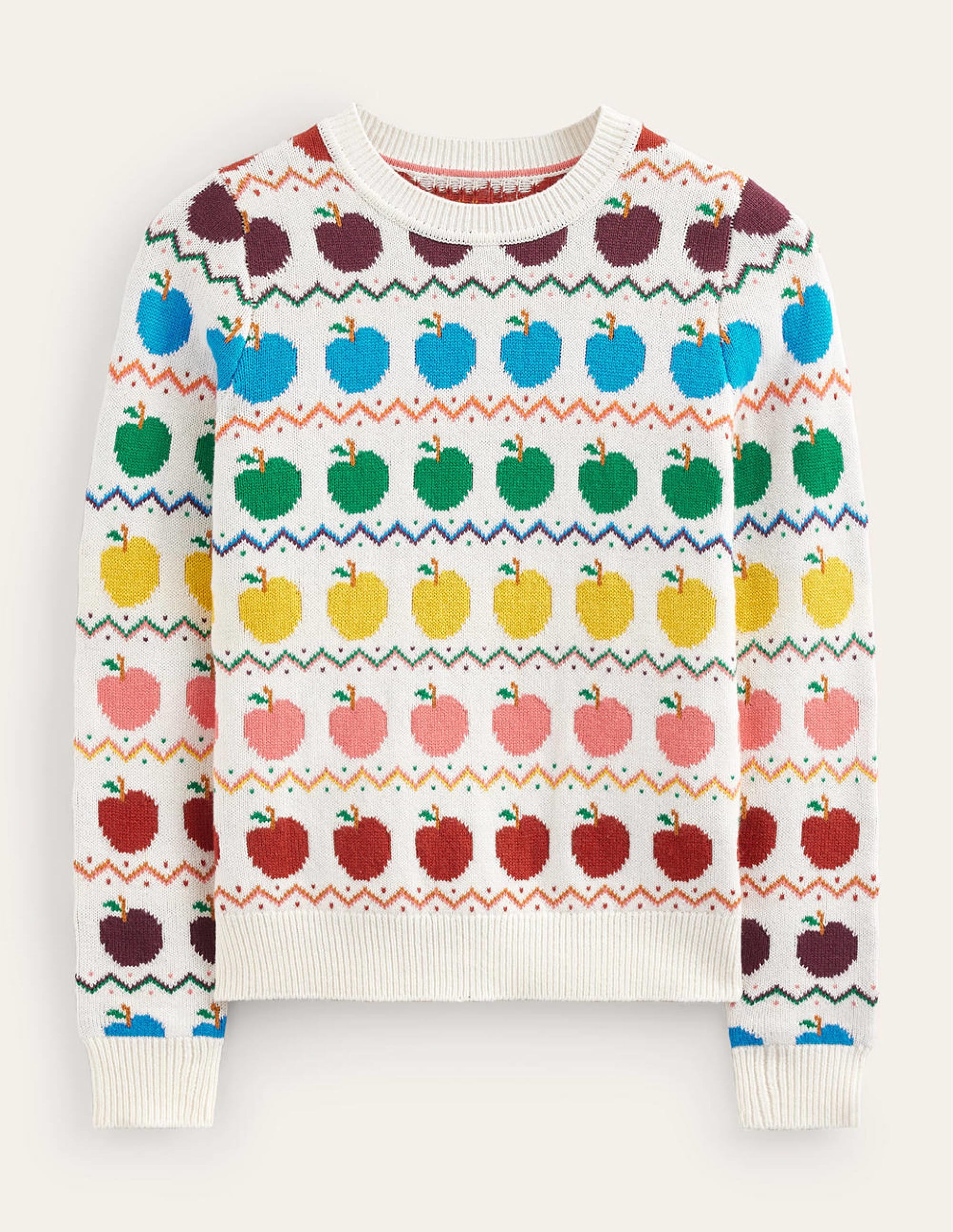 Edie Fair Isle Jumper-Apple Fair Isle - Image 5