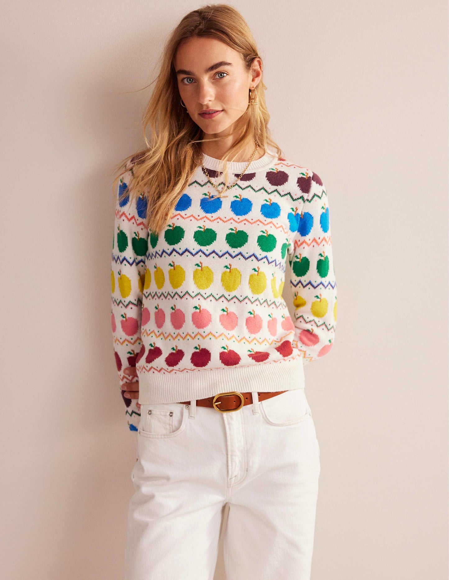 Edie Fair Isle Jumper-Apple Fair Isle