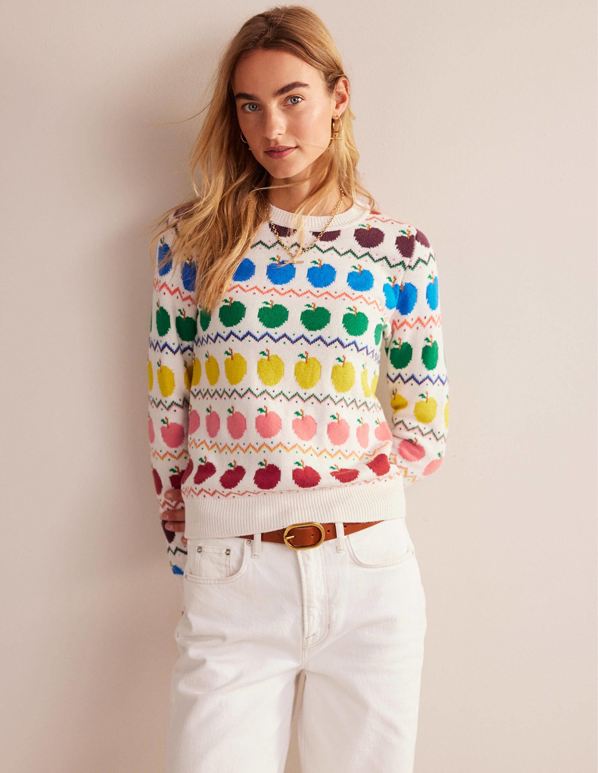 Edie Fair Isle Jumper-Apple Fair Isle-2