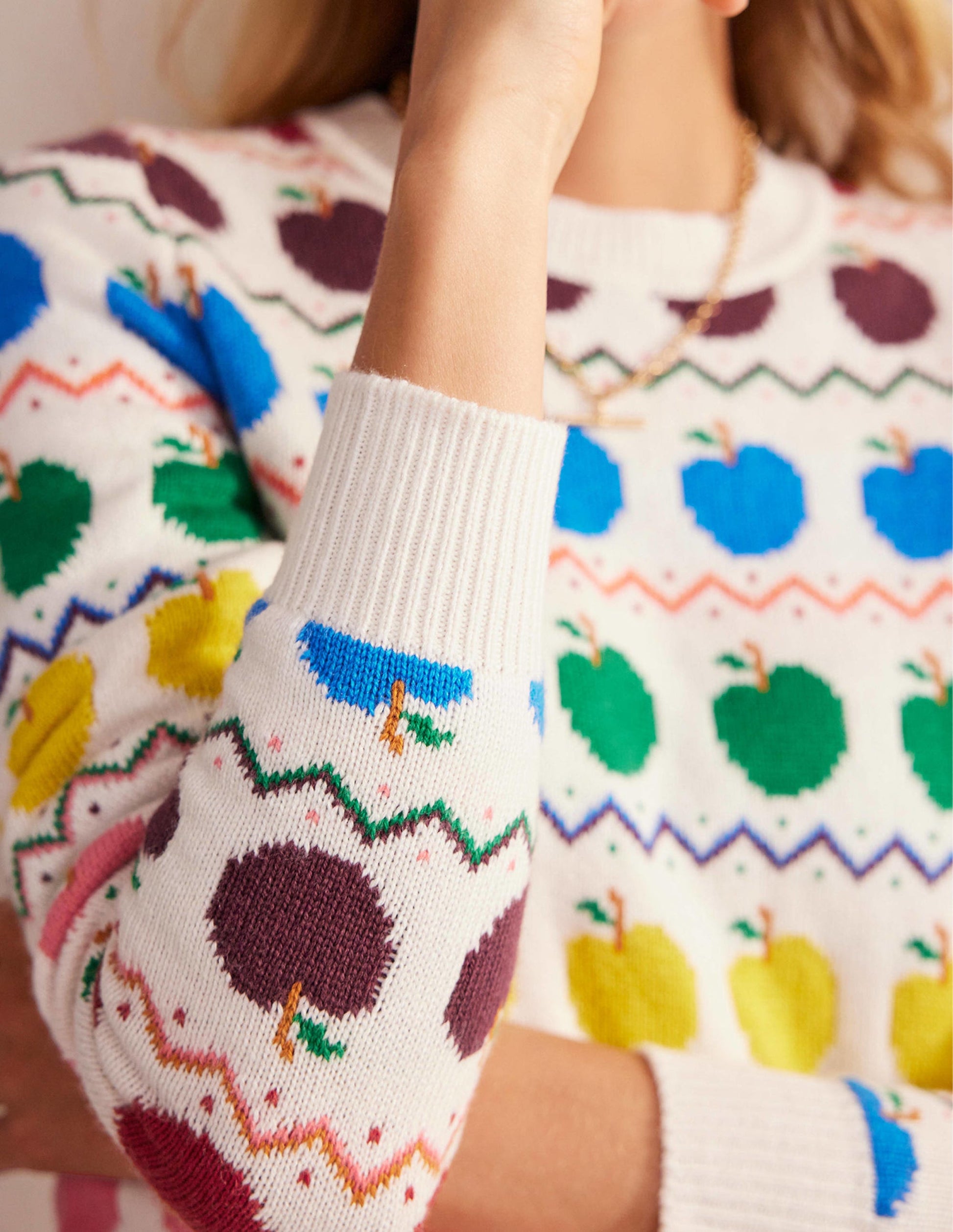 Edie Fair Isle Jumper-Apple Fair Isle-3