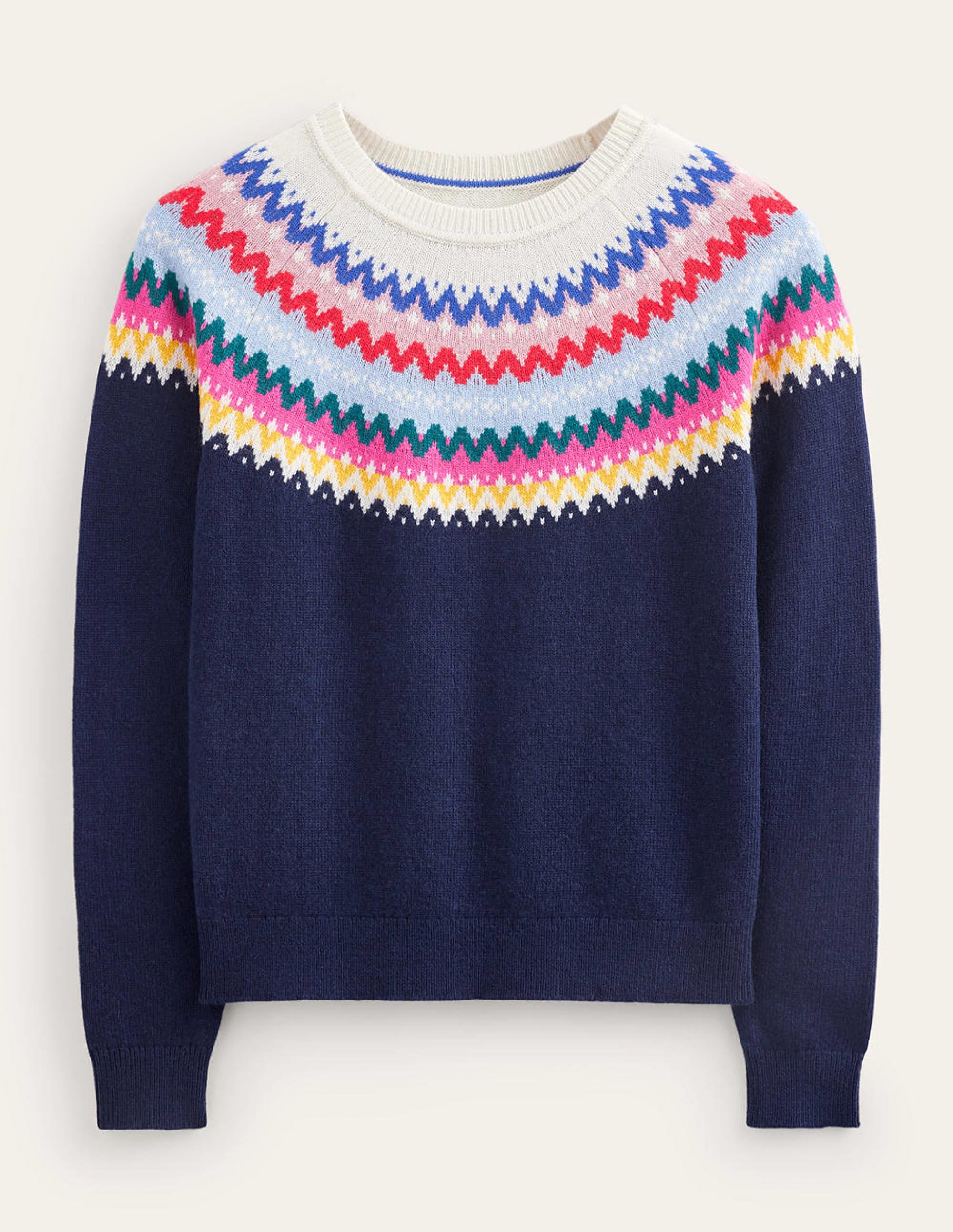 Edie Fair Isle Jumper-Navy Classic Fair Isle - Image 11