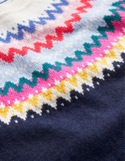 Edie Fair Isle Jumper-Navy Classic Fair Isle-12