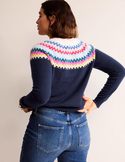 Edie Fair Isle Jumper-Navy Classic Fair Isle-8