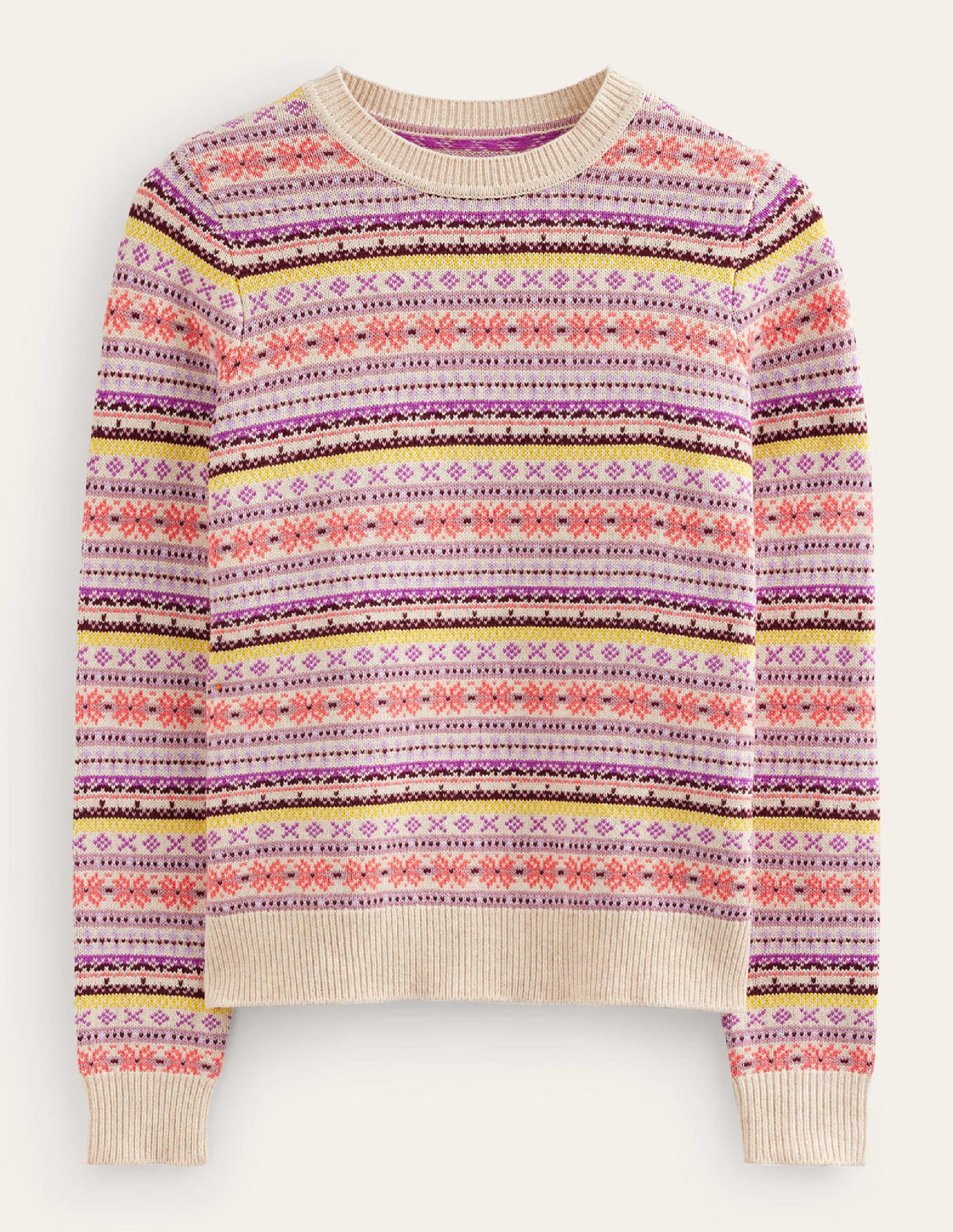 Edie Fair Isle Jumper-Chalky Pink Fair Isle-7