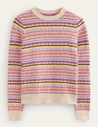 Edie Fair Isle Jumper-Chalky Pink Fair Isle-7