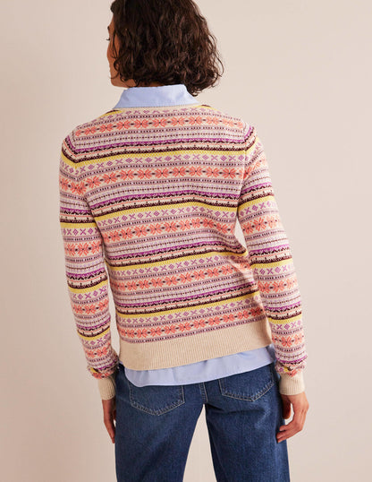 Edie Fair Isle Jumper-Chalky Pink Fair Isle-3