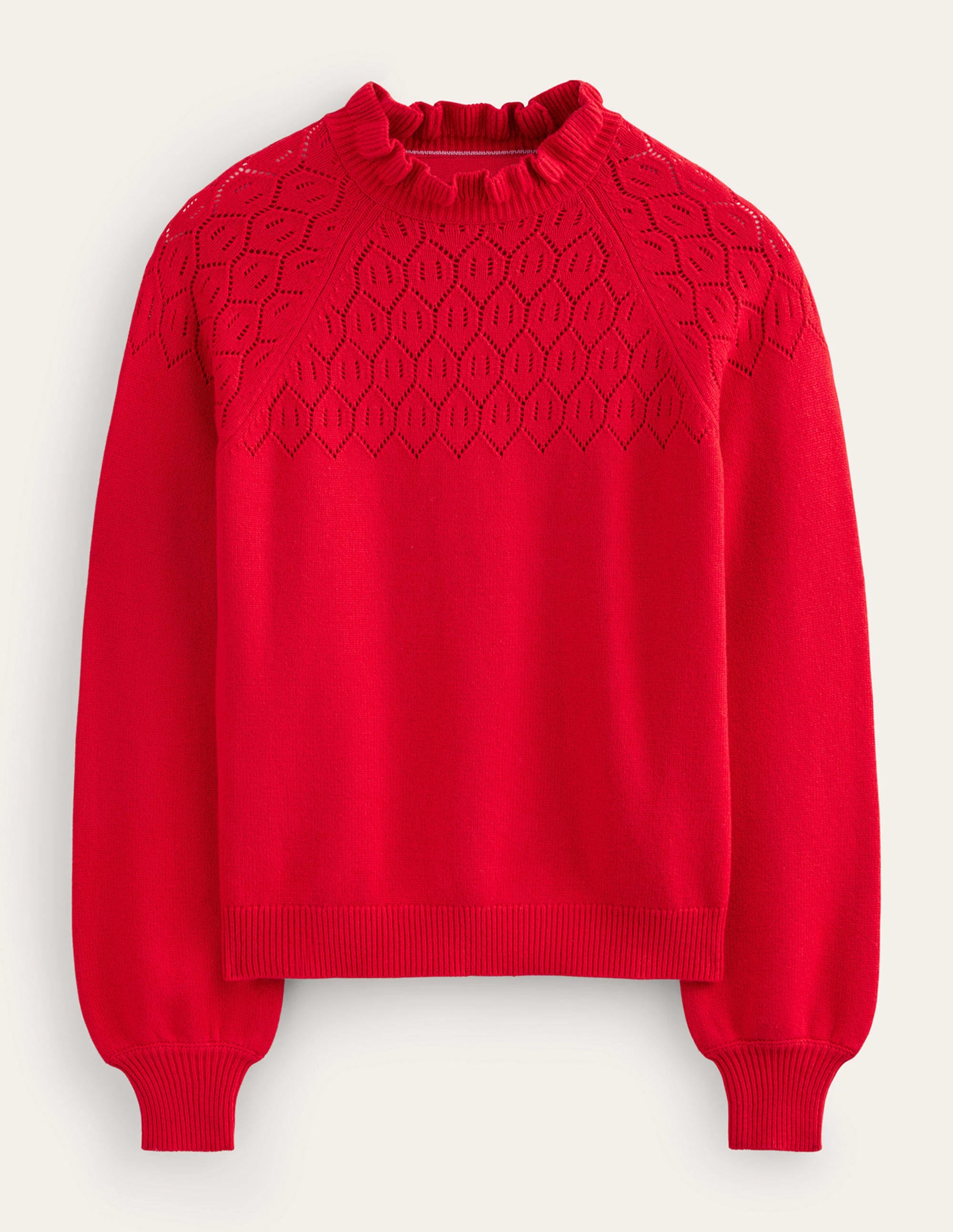 Pointelle Detailed Jumper-Hot Pepper - Image 8
