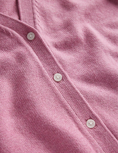 Pointelle Sleeve Cardigan-Strawberry Sherbet-9