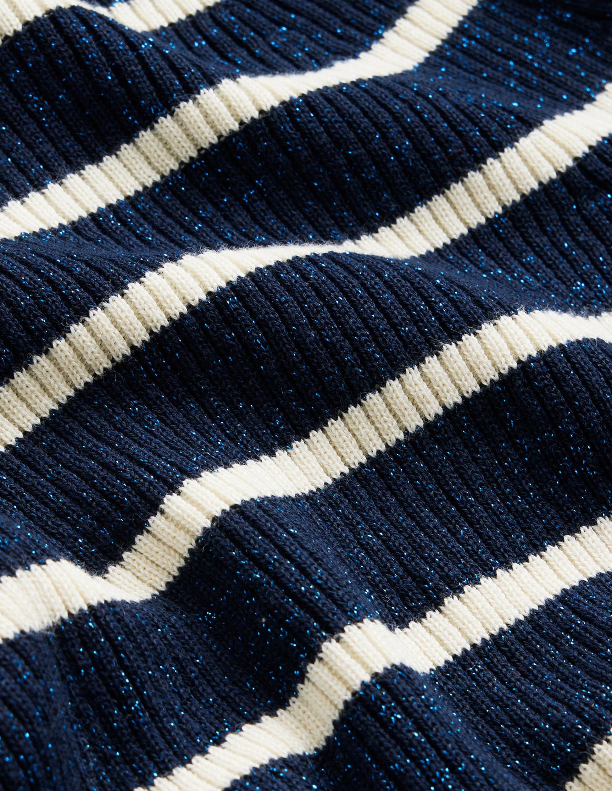 Effie Sparkle Stripe Jumper-Navy, Ivory Stripe-8