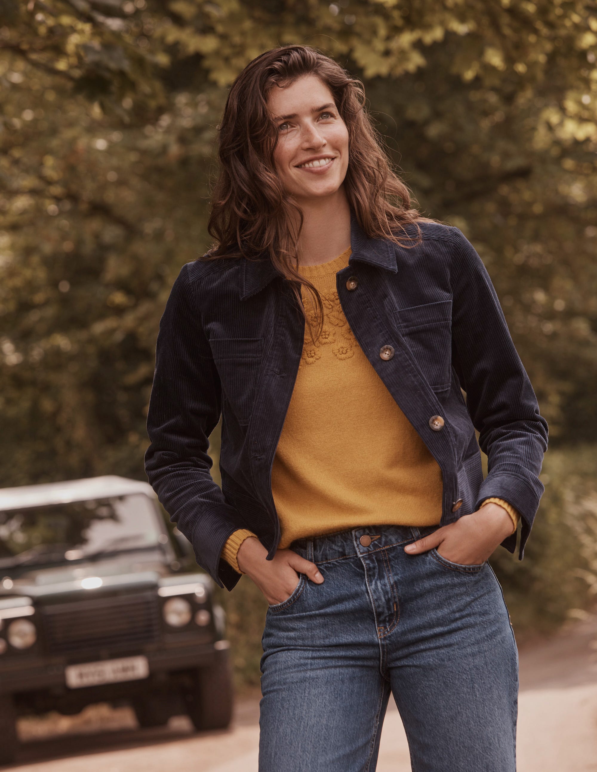 Embroidered Crew Neck Jumper-Dijon - Image 5