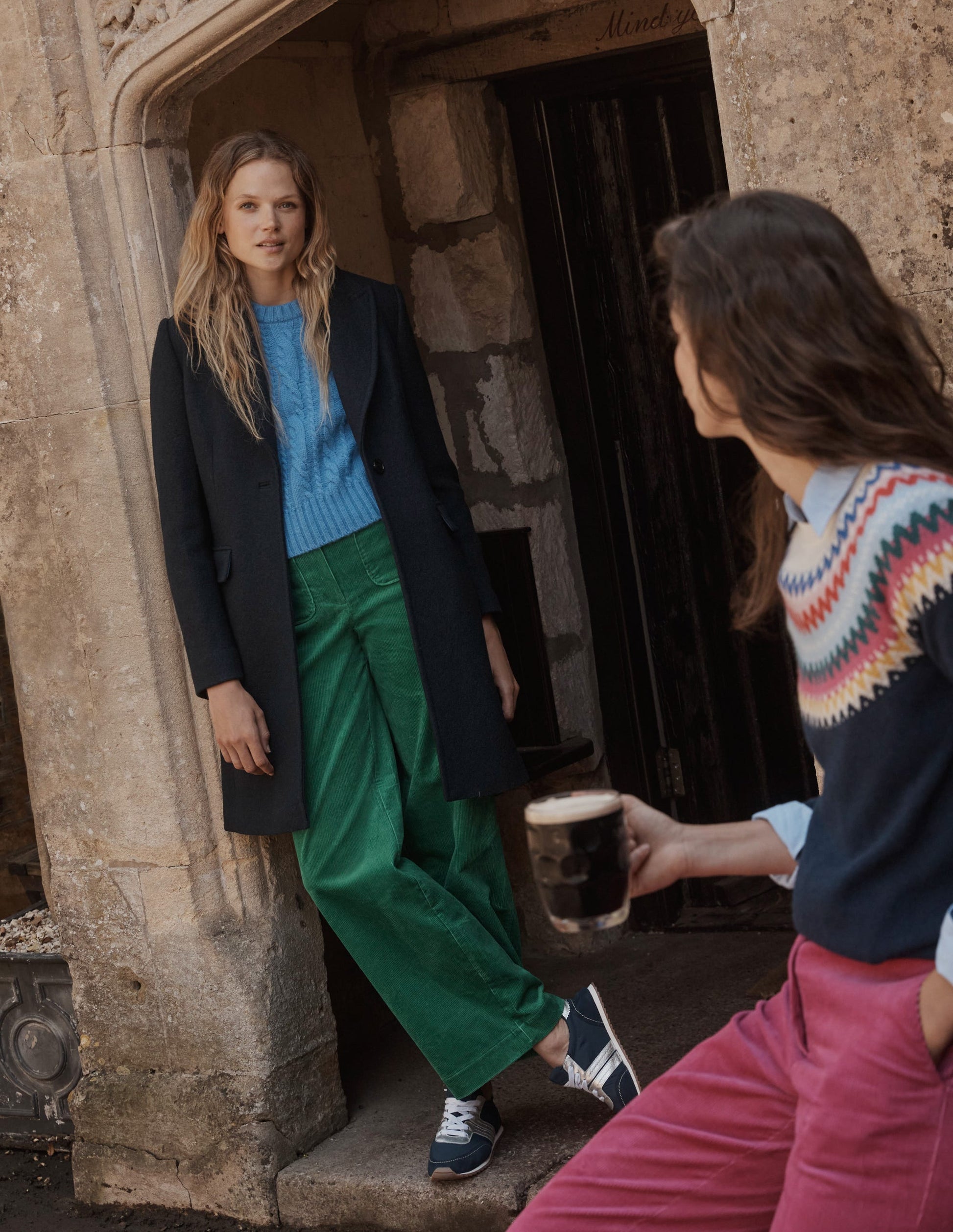 Cable Crew Neck Tank-Bright Cobalt-5