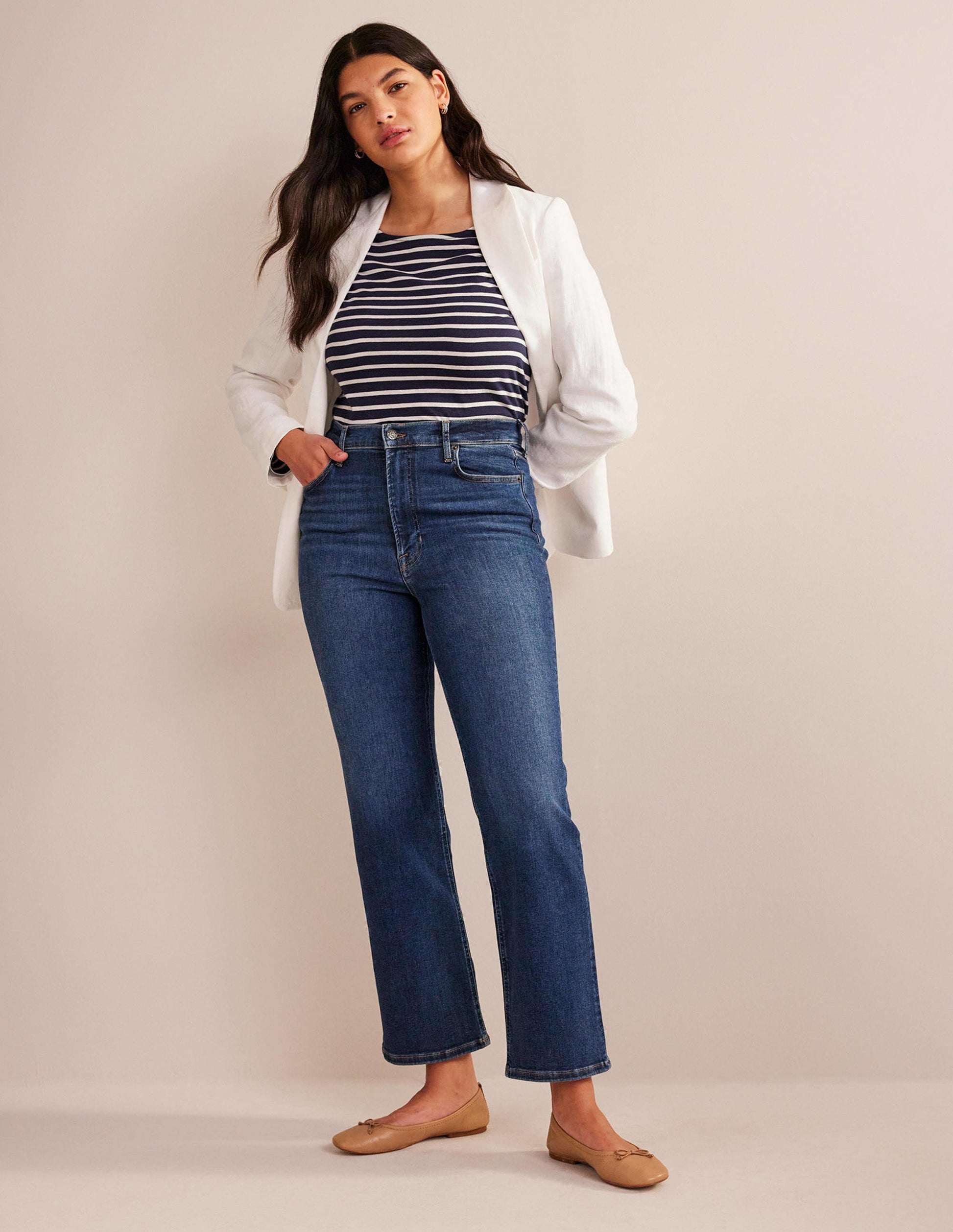 High Rise True Straight Jeans-Indigo-6