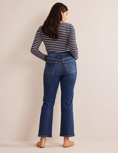 High Rise True Straight Jeans-Indigo-7