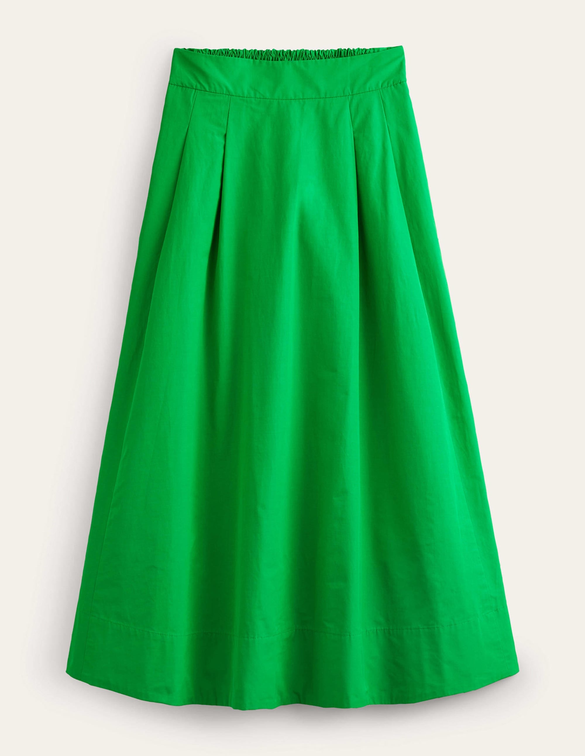 Taffeta Pull-on Midi Skirt-Green Bee - Image 6