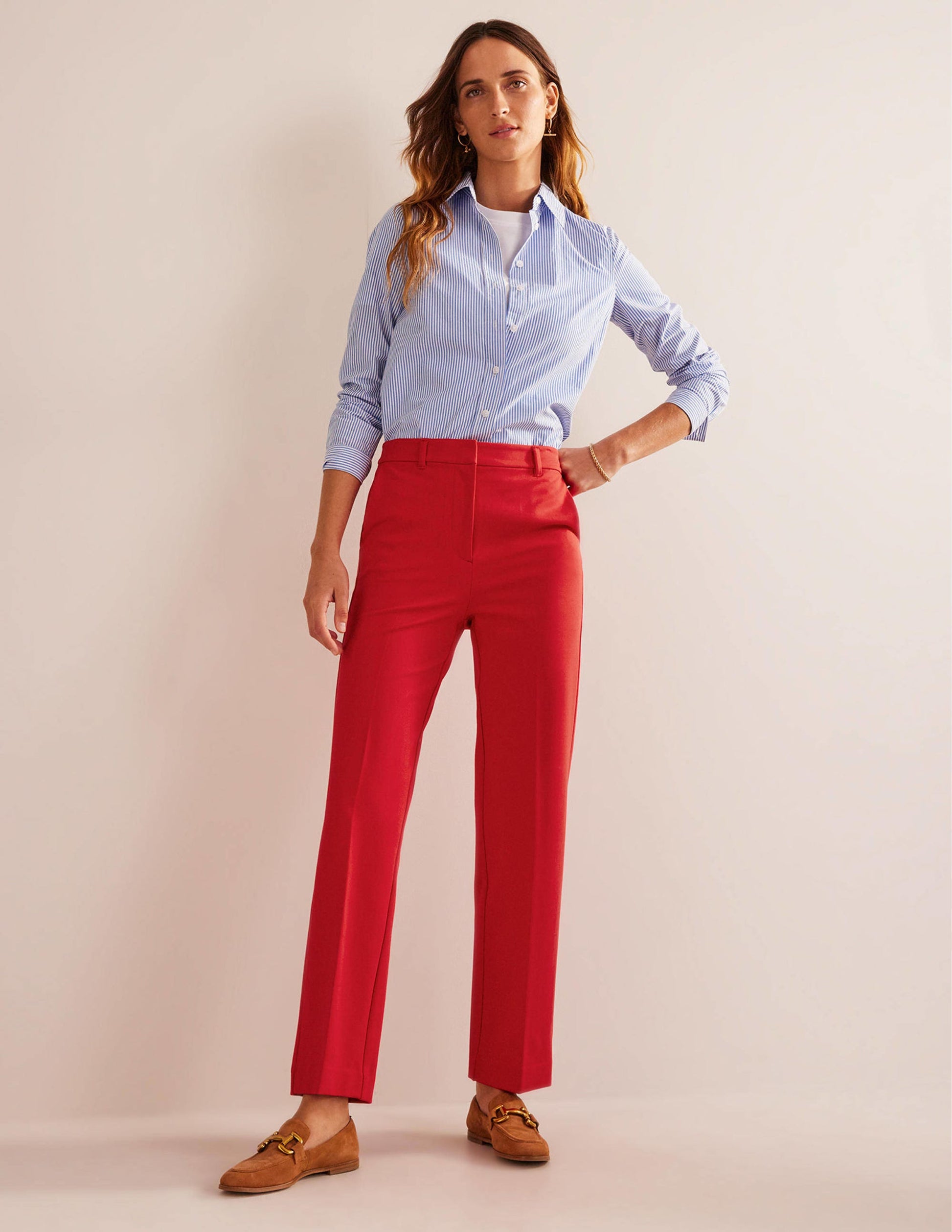 Pimlico Ponte Trousers-Hot Pepper-5