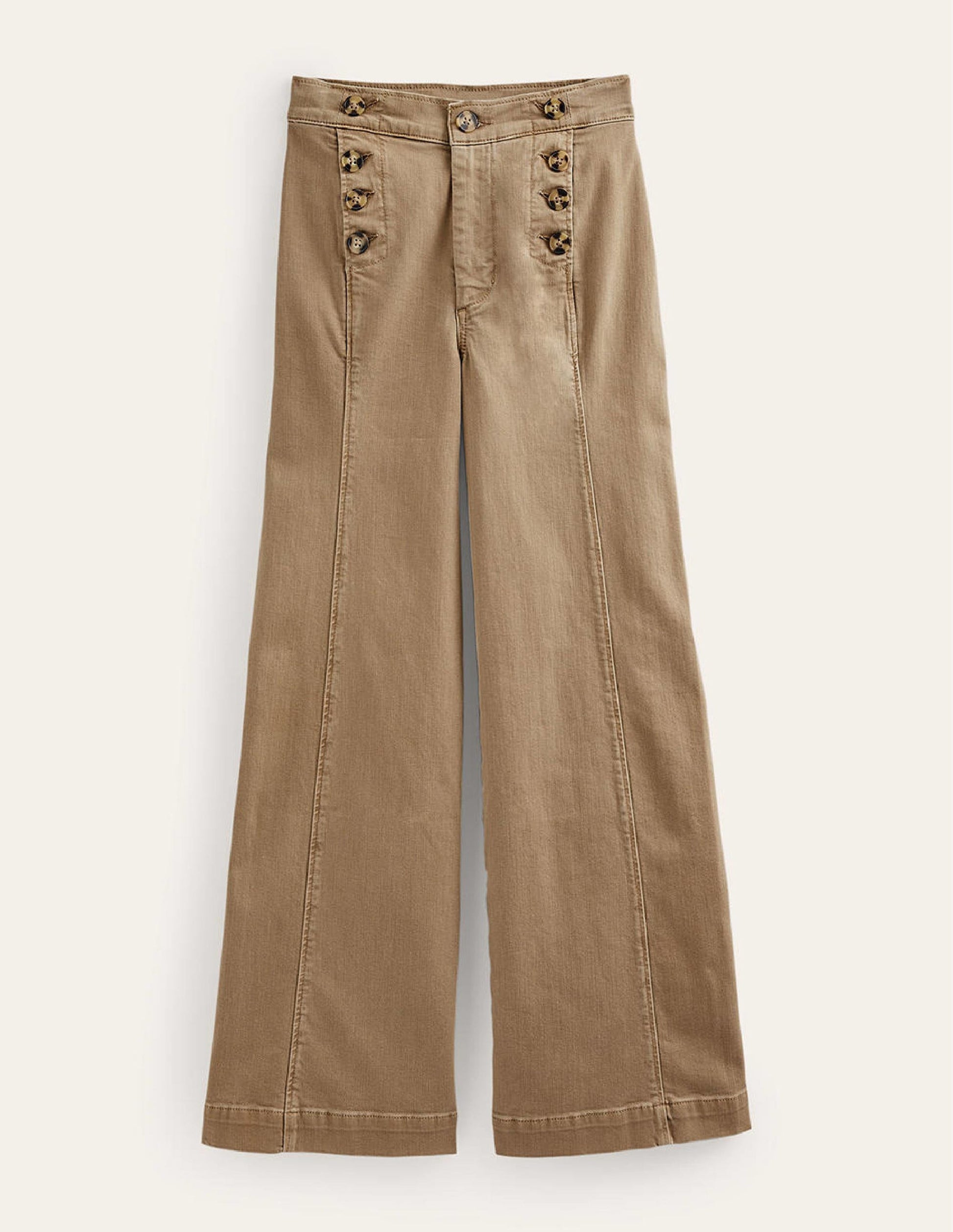 Sailor Wide Leg Trousers-Wheat-9
