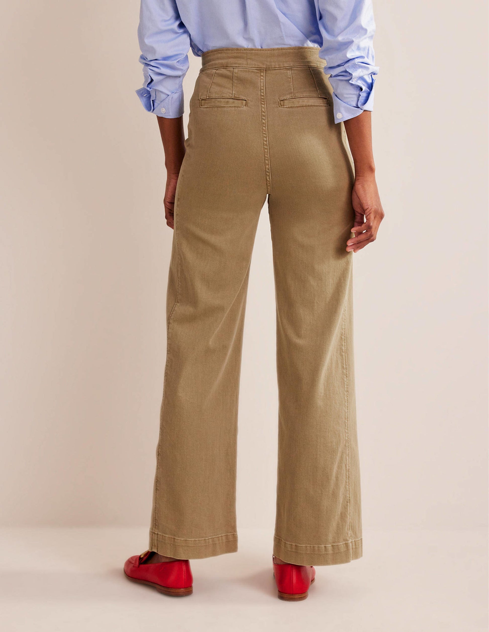 Sailor Wide Leg Trousers-Wheat-3
