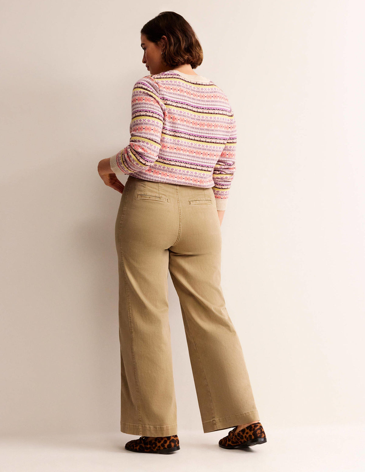 Sailor Wide Leg Trousers-Wheat - Image 7