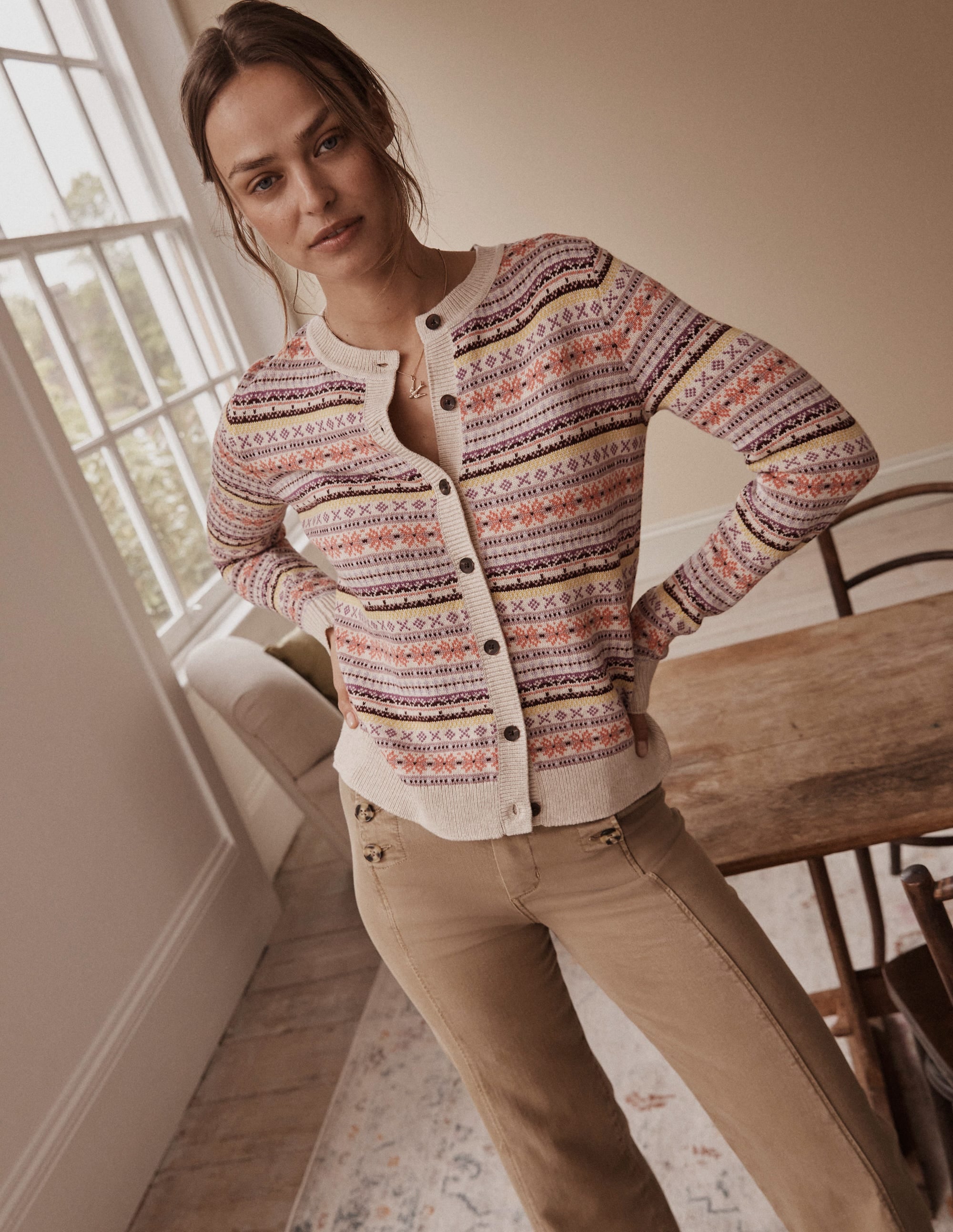 Sailor Wide Leg Trousers-Wheat - Image 8