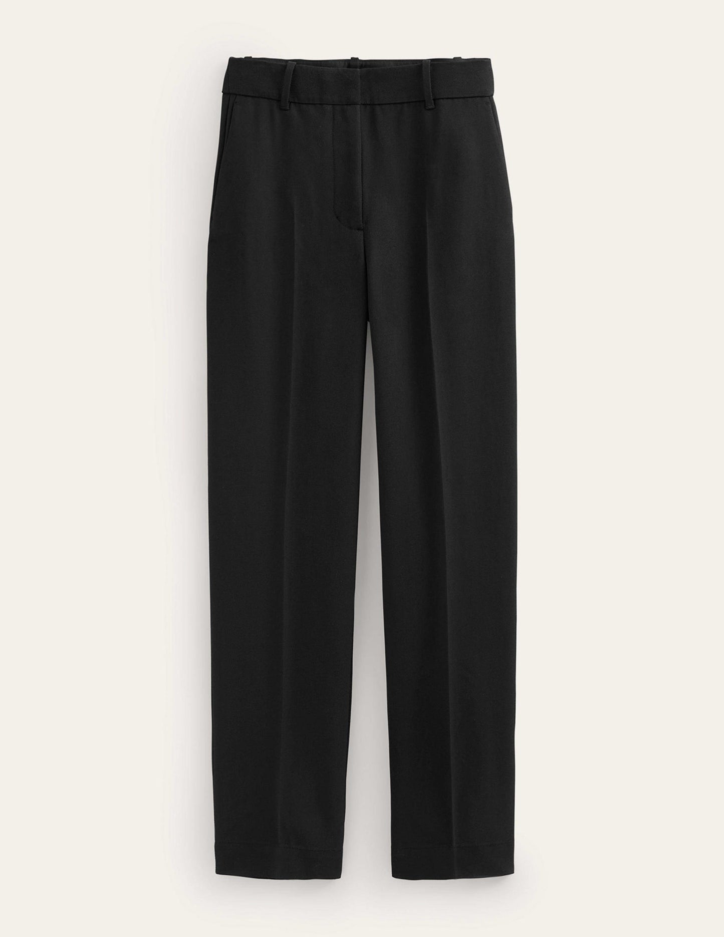 Tailored Tapered Trousers-Black