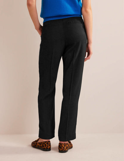 Tailored Tapered Trousers-Black