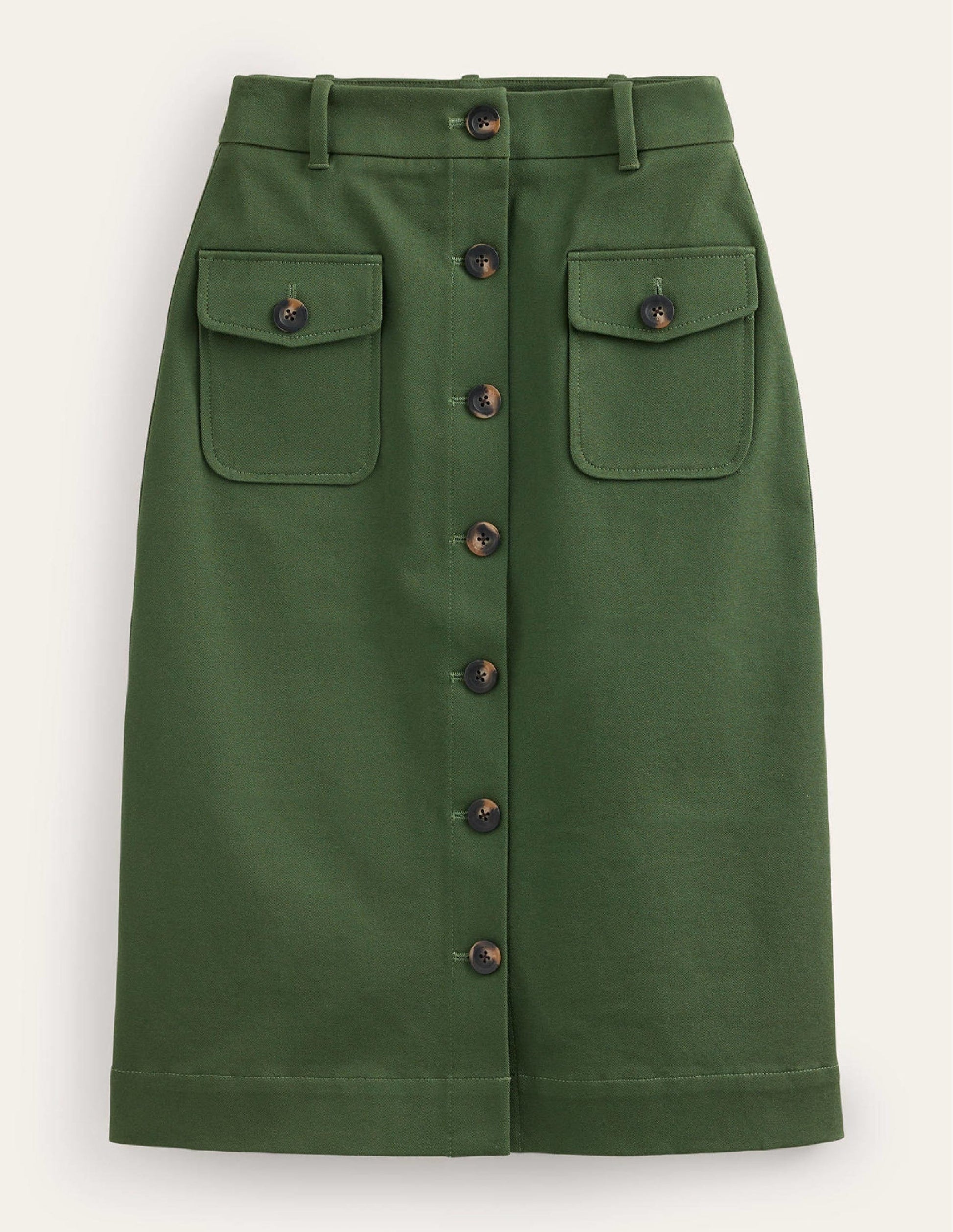 Utility Pocket Midi Skirt-Winter Green-5