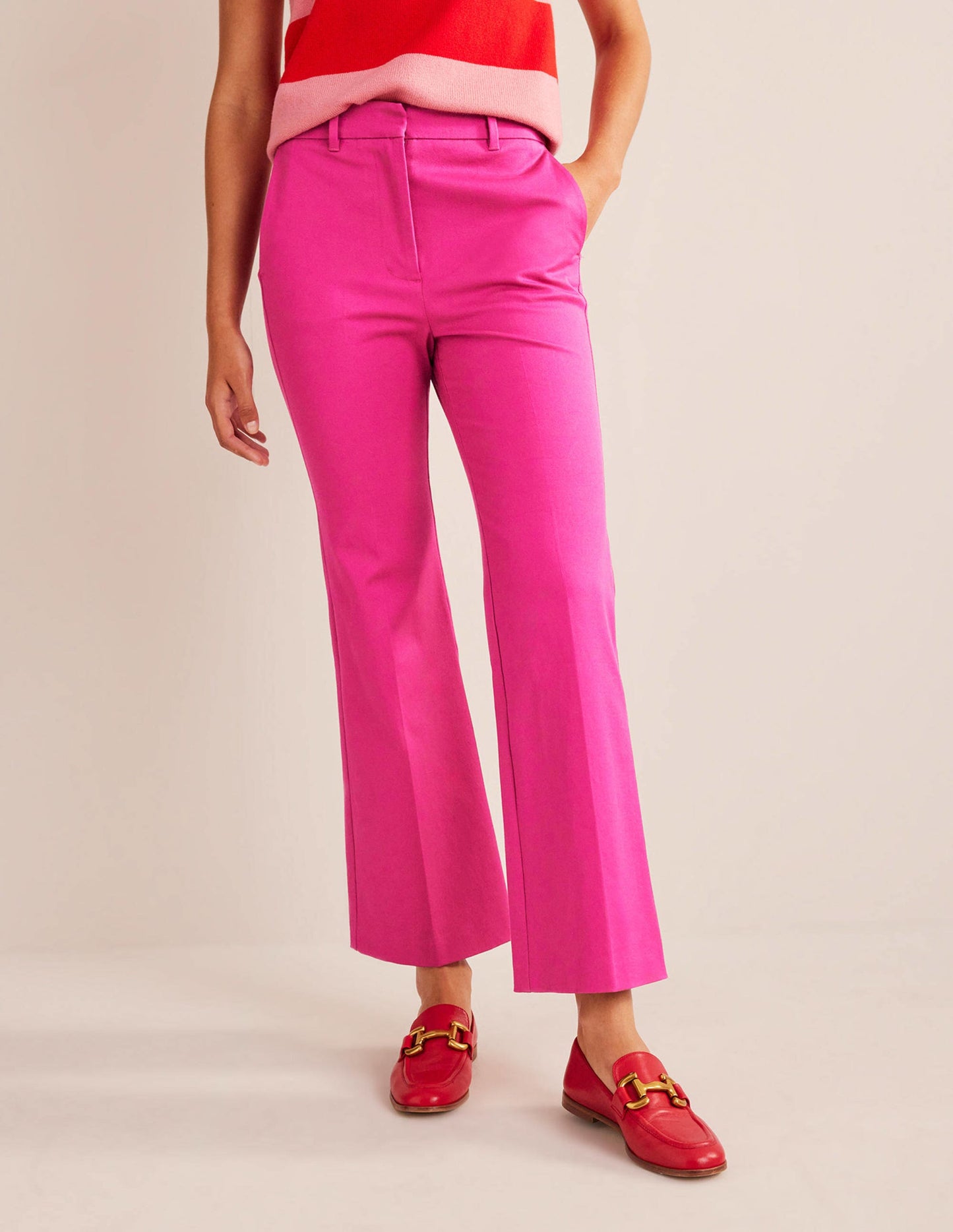 Chelsea Bi-stretch Trousers-Magenta