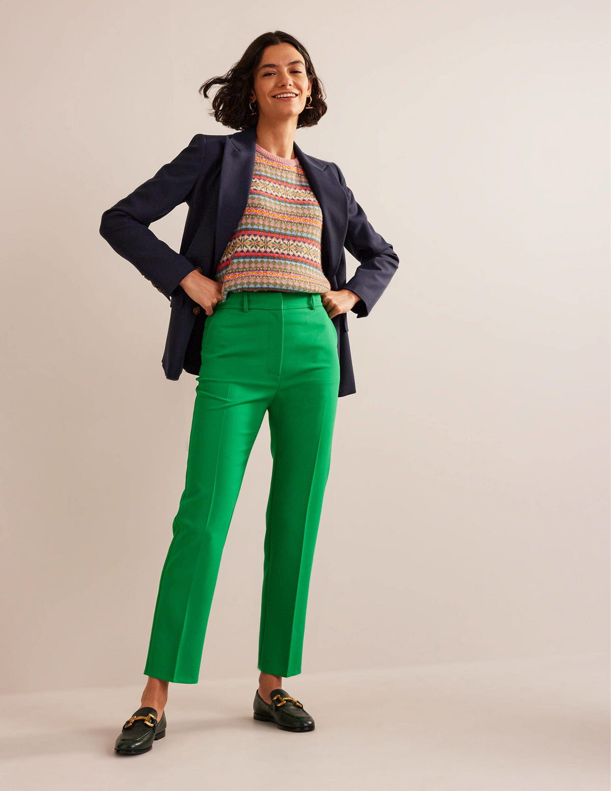 Kew Tailored Trouser-Rich Emerald - Image 1