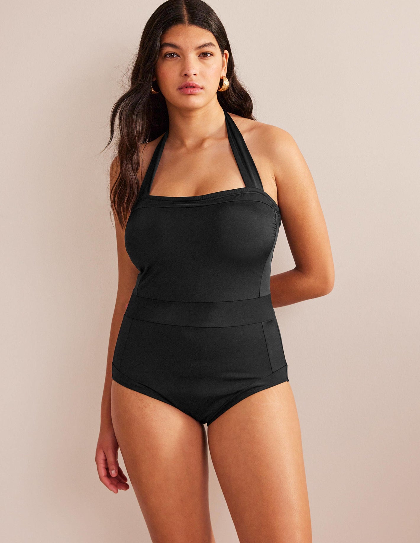 Santorini Halterneck Swimsuit -Black