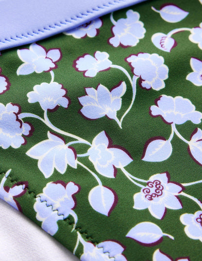 Tanga Bikini Bottoms-Winter Green, Blue Floral-6