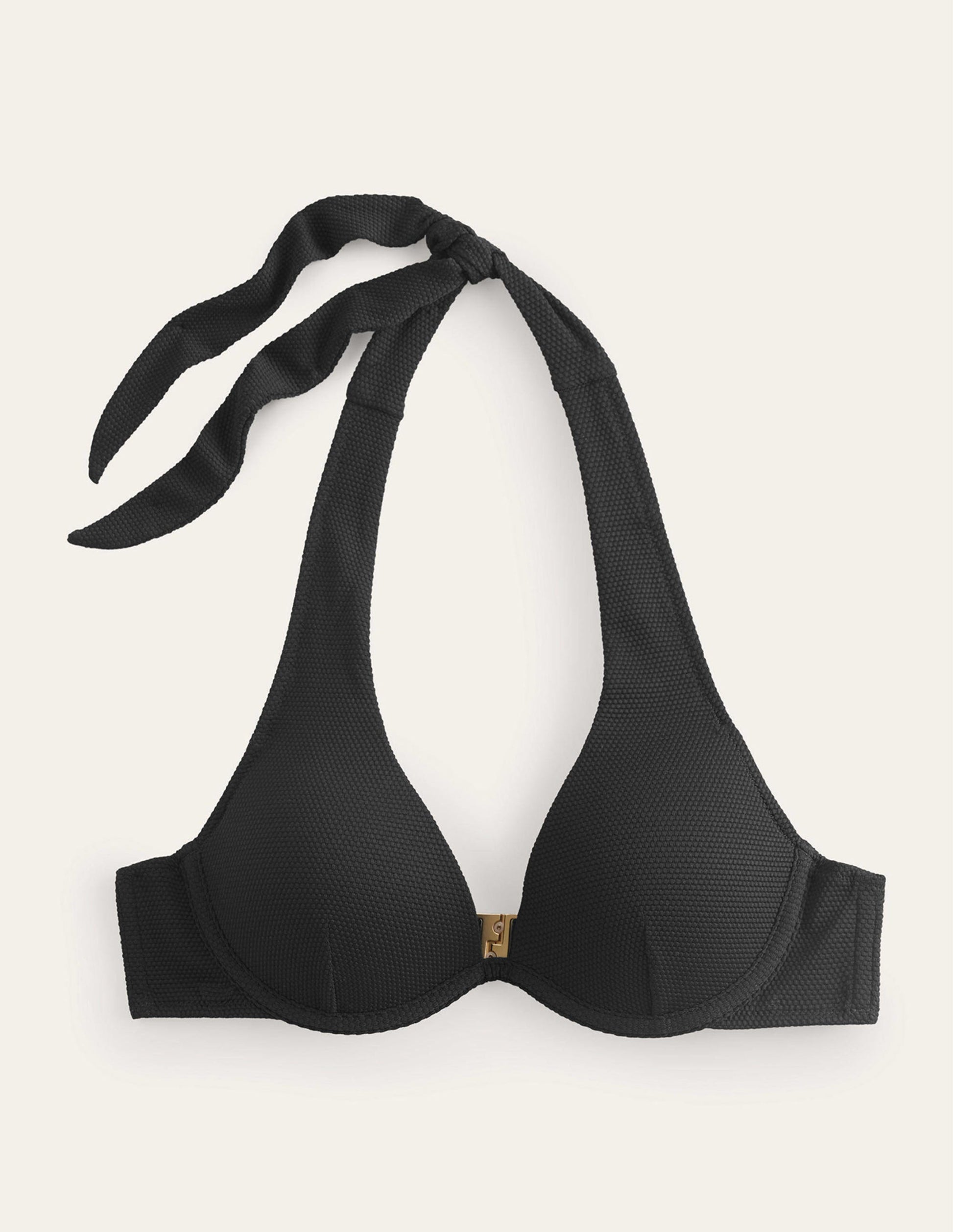 Enhancer Underwired Bikini Top-Black Honeycomb-5