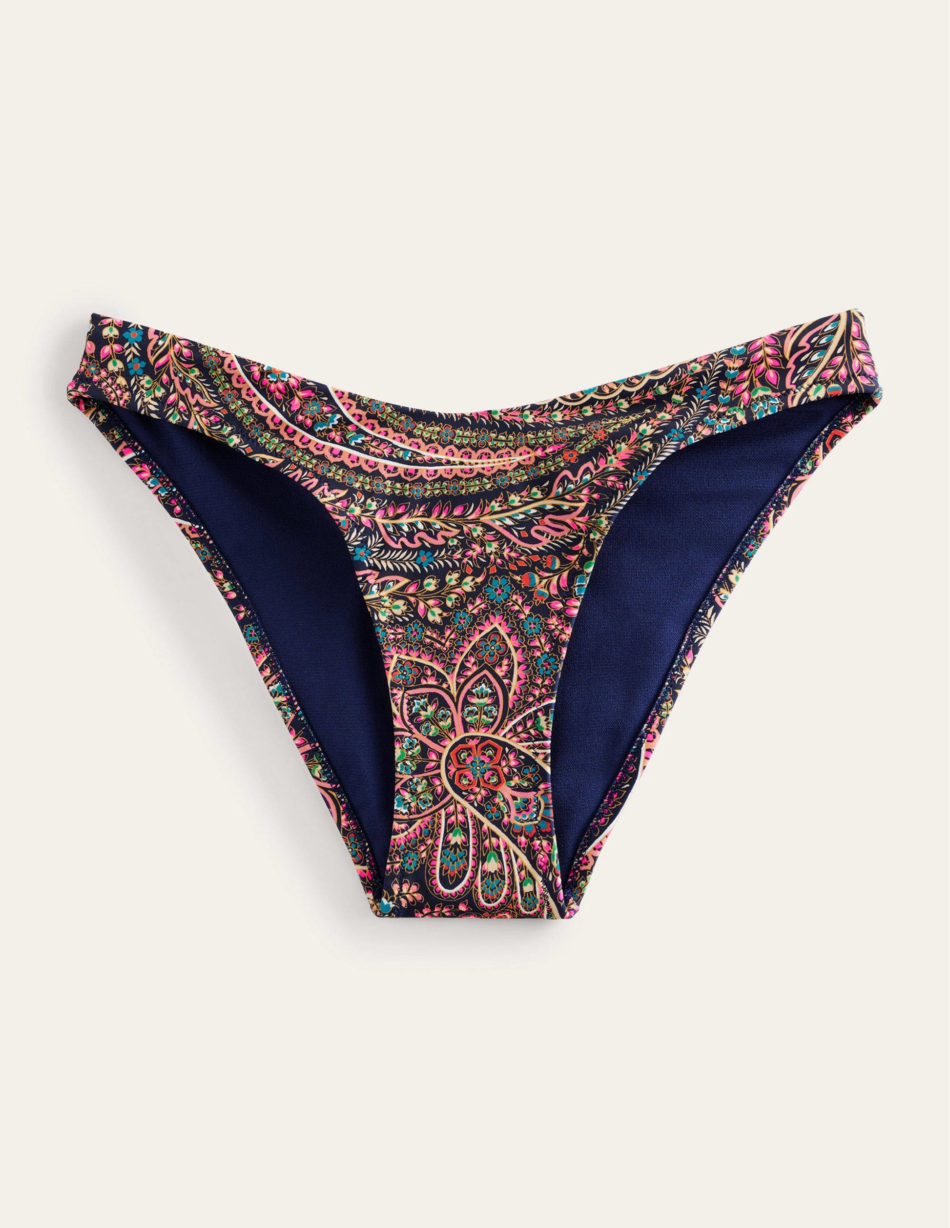 Curved-Top Bikini Bottoms-Light Navy, Palace-5