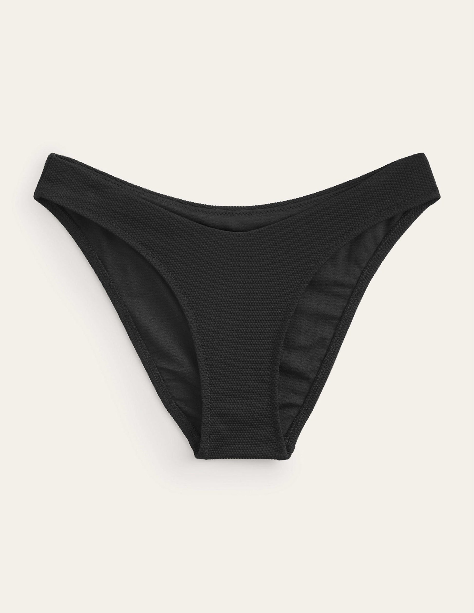 Textured Bikini Bottoms-Black Honeycomb-5